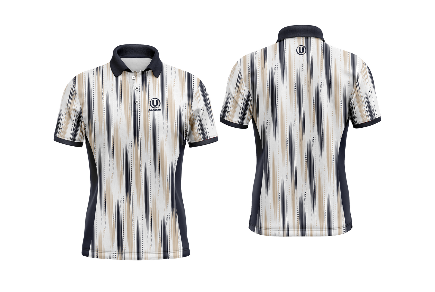 Vertical Stripe Polo T-Shirt