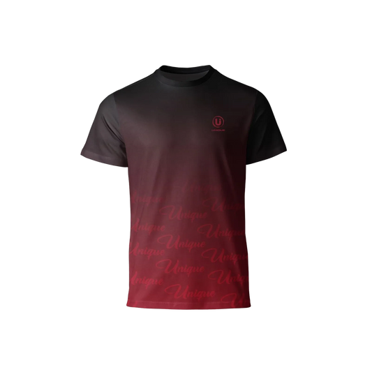 Premium Sportswear T-Shirt |Black-Red|Modern Gradient Design